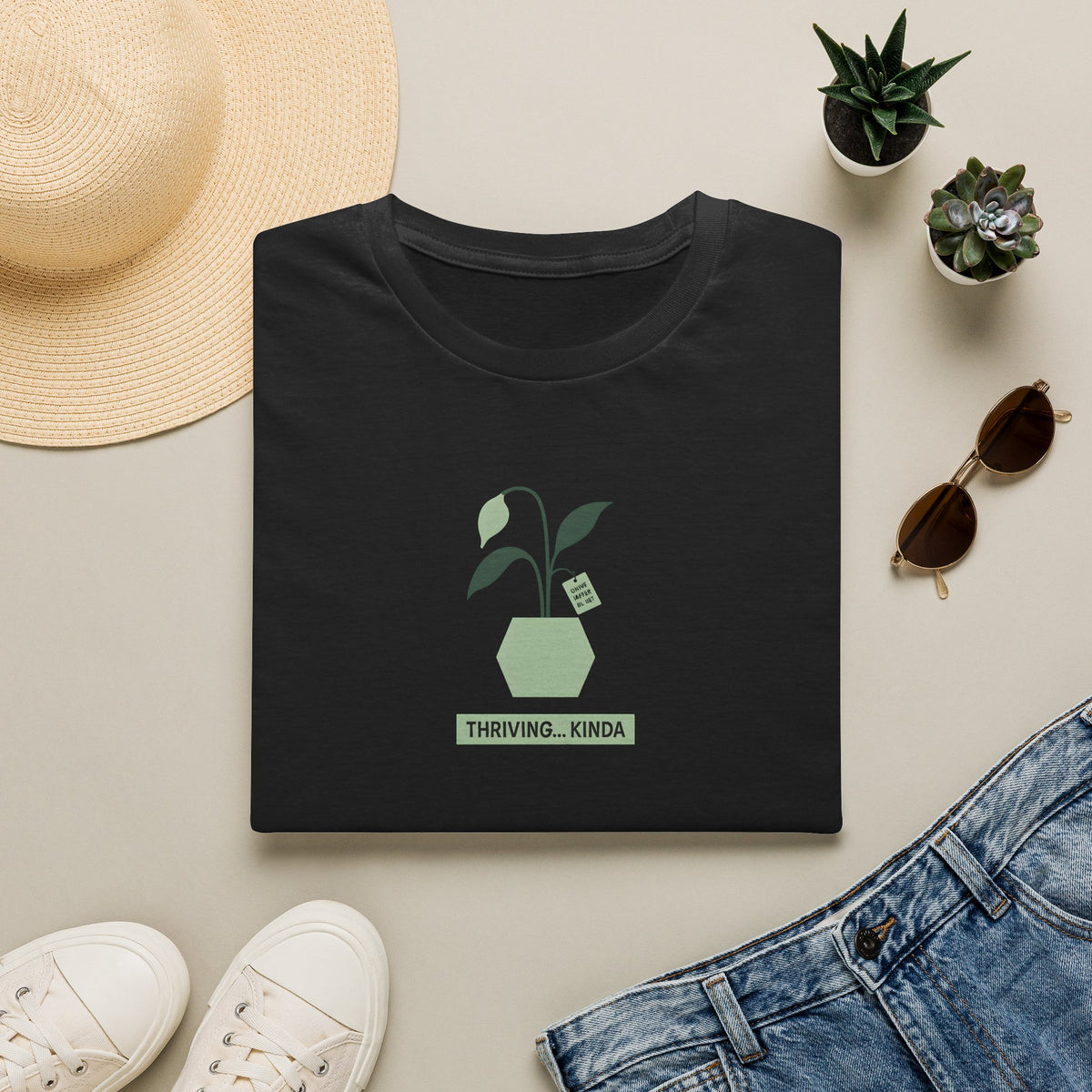 Thriving Plant Illustration T-Shirt