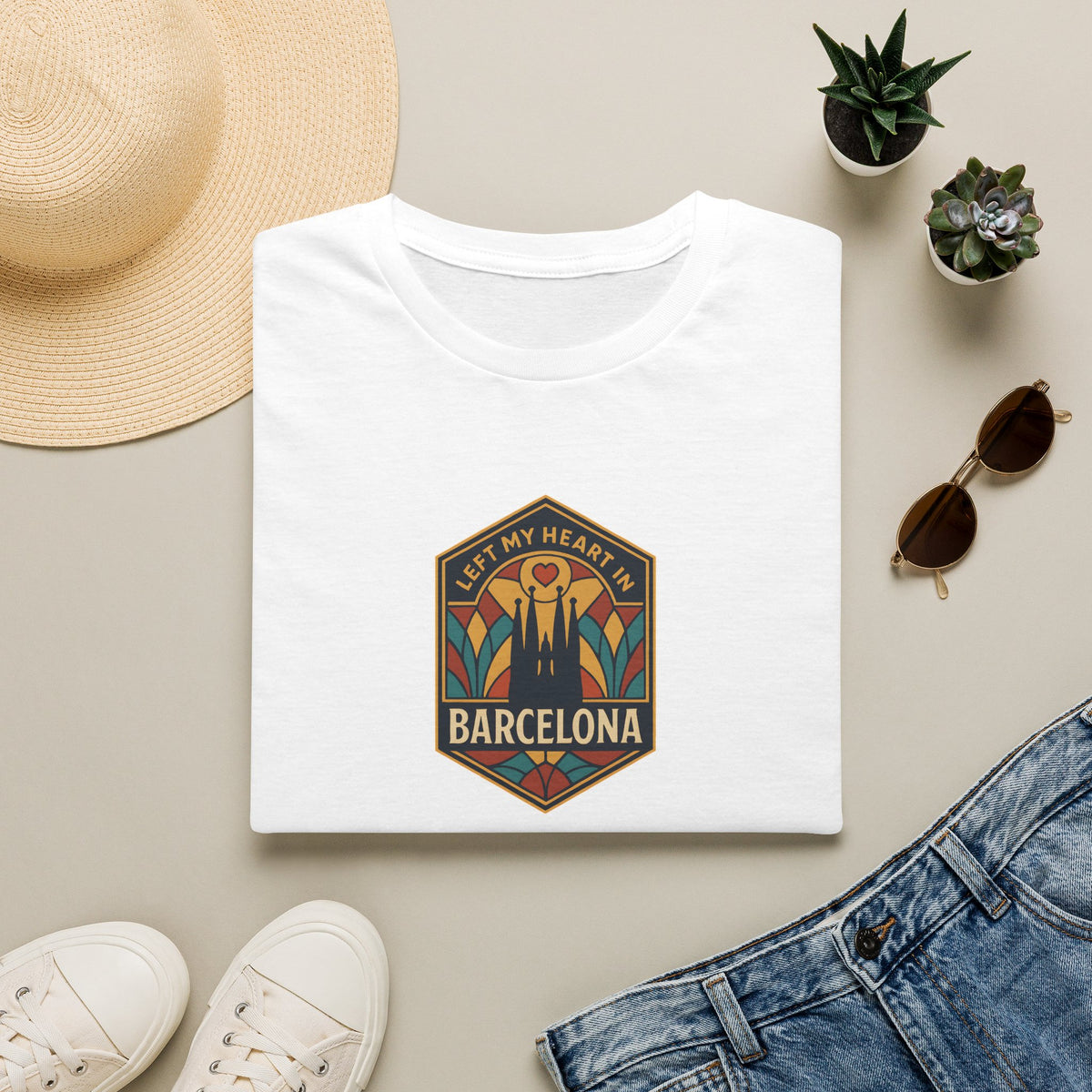 Barcelona Heart Badge T-Shirt