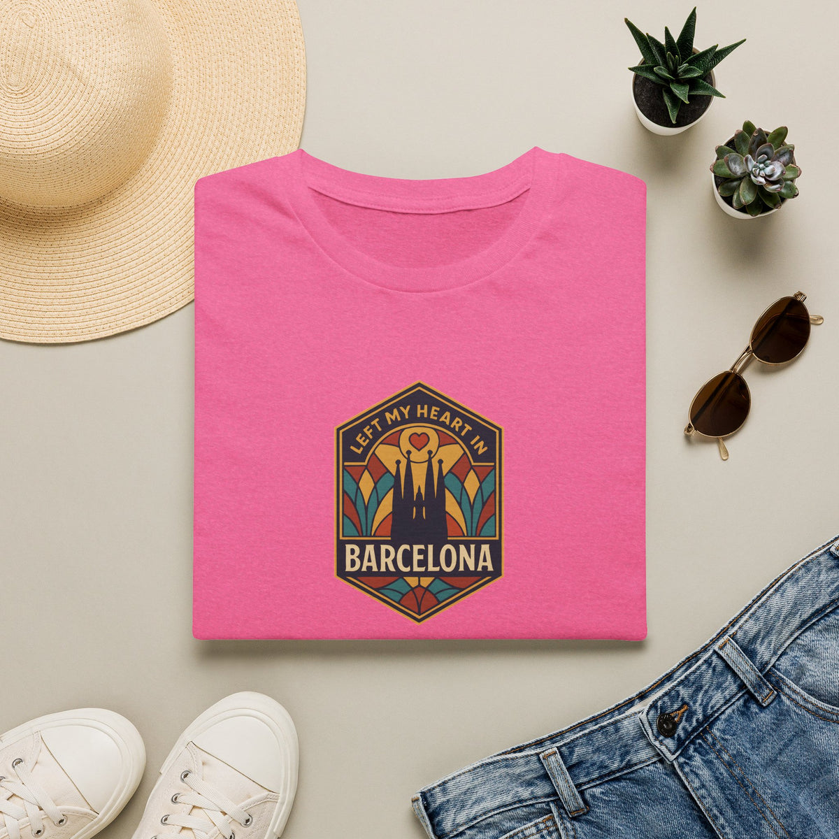 Barcelona Heart Badge T-Shirt