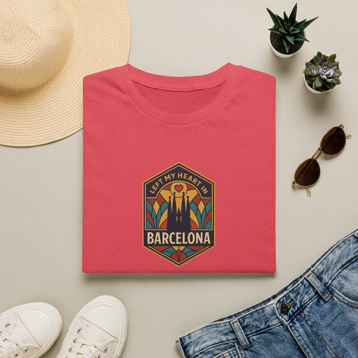 Barcelona Heart Badge T-Shirt