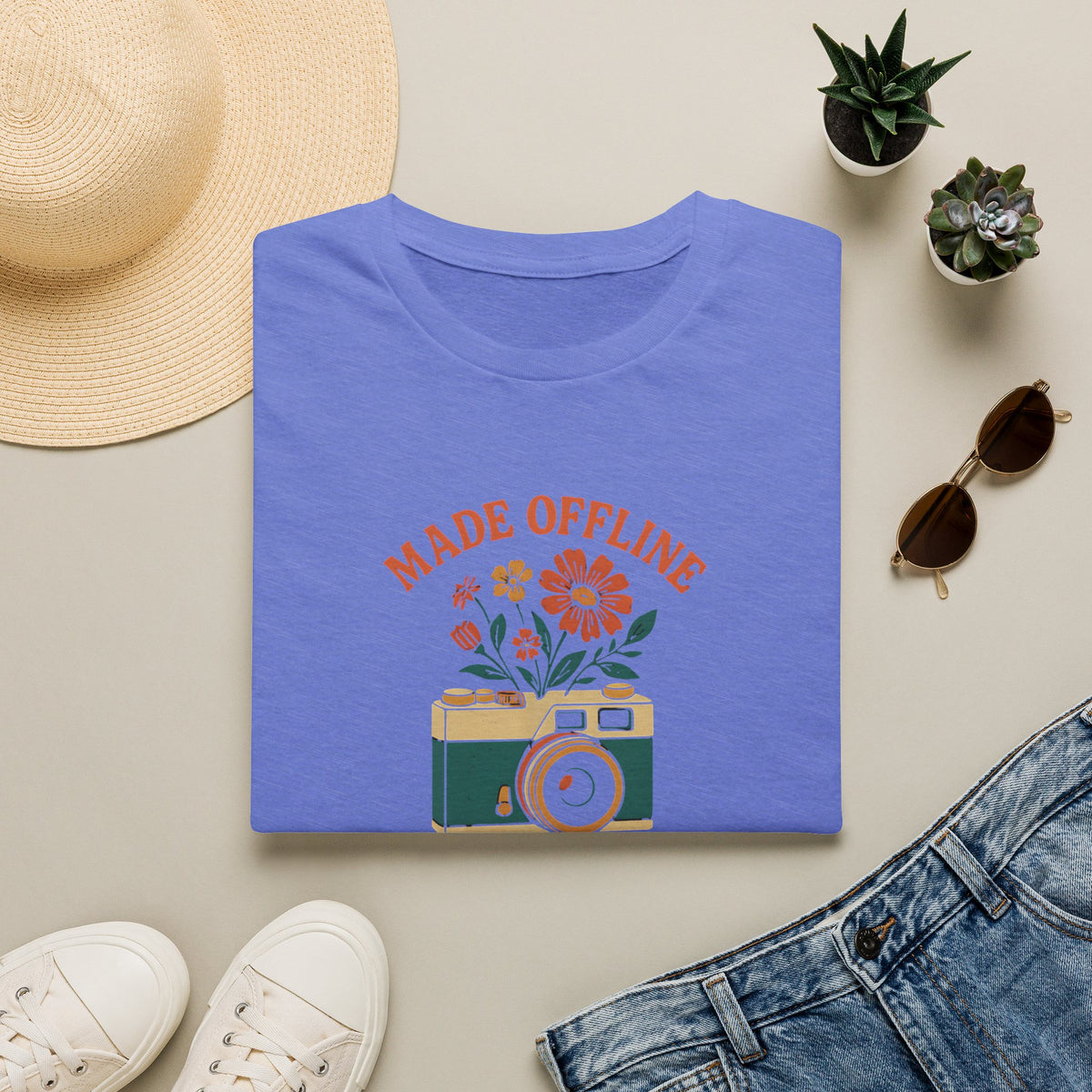Camera with Flowers T-Shirt