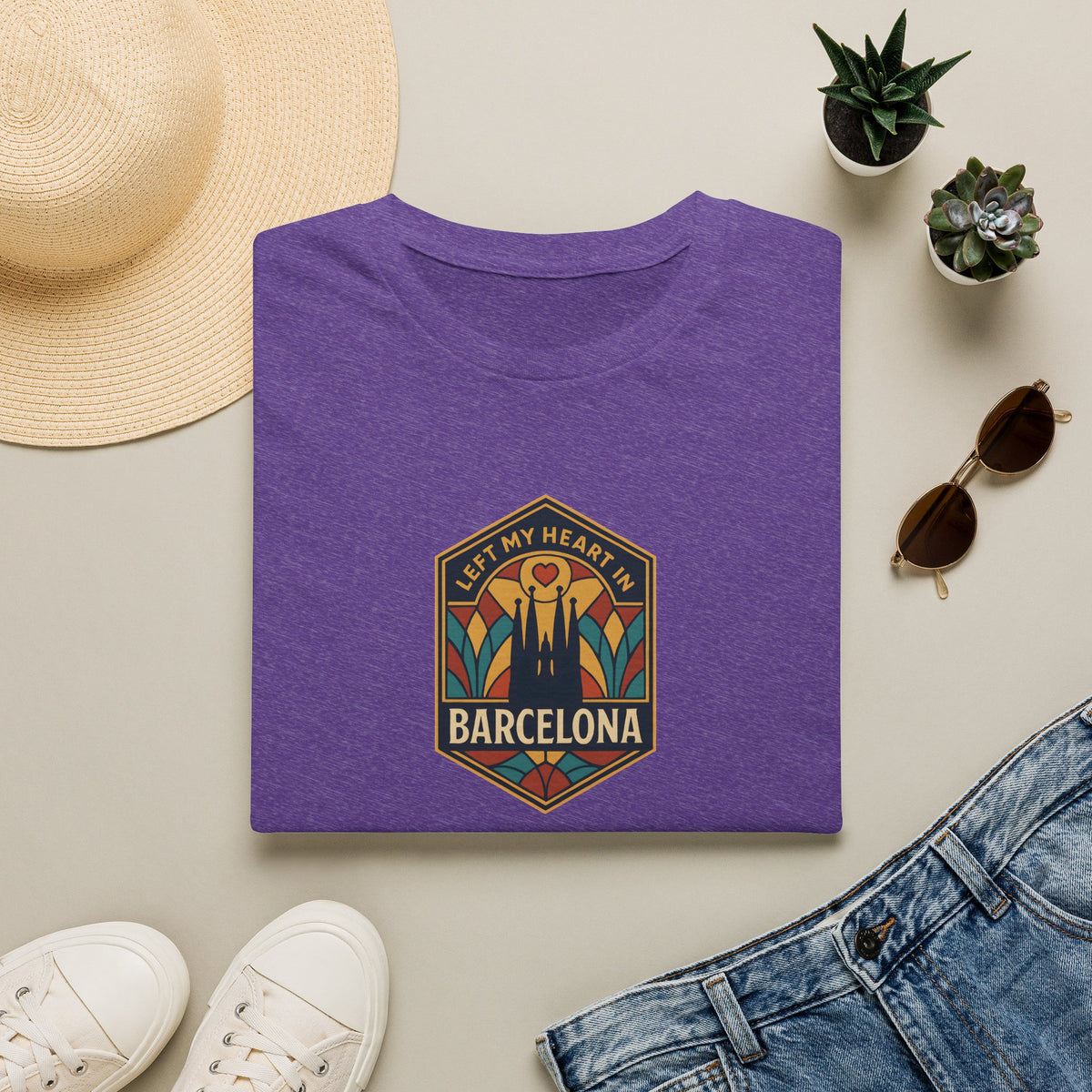 Barcelona Heart Badge T-Shirt