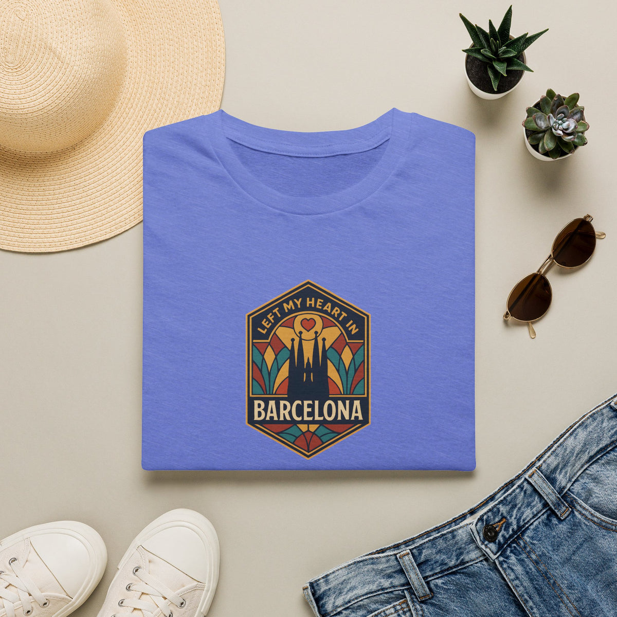 Barcelona Heart Badge T-Shirt