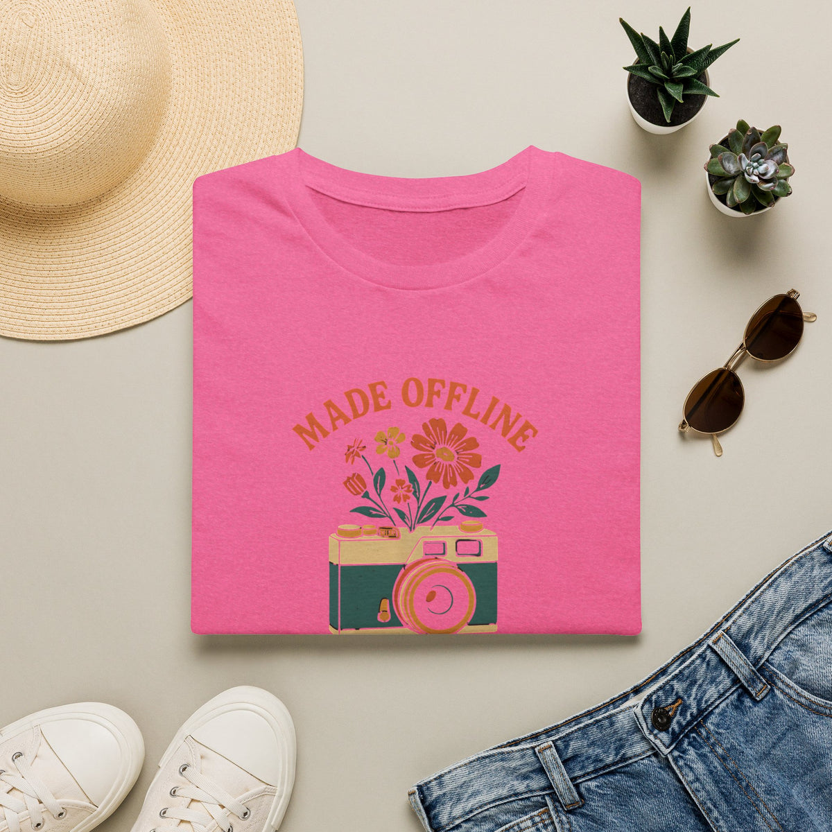 Camera with Flowers T-Shirt